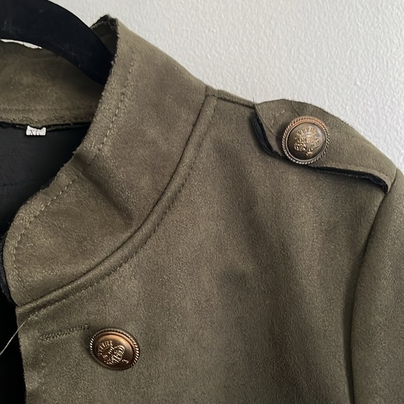 Olive green military inspired jacket - Picture 3 of 4